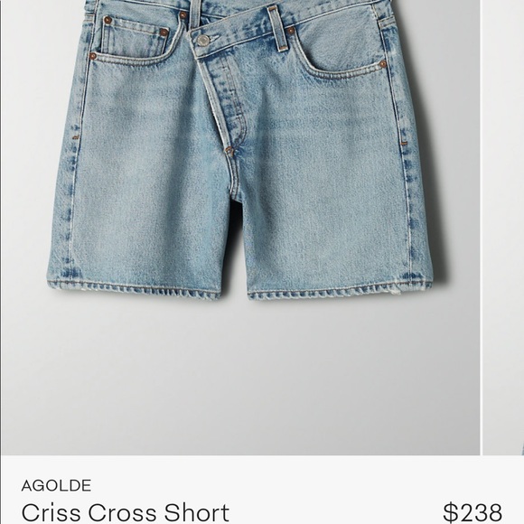 agolde criss cross shorts size 26 - Picture 2 of 6